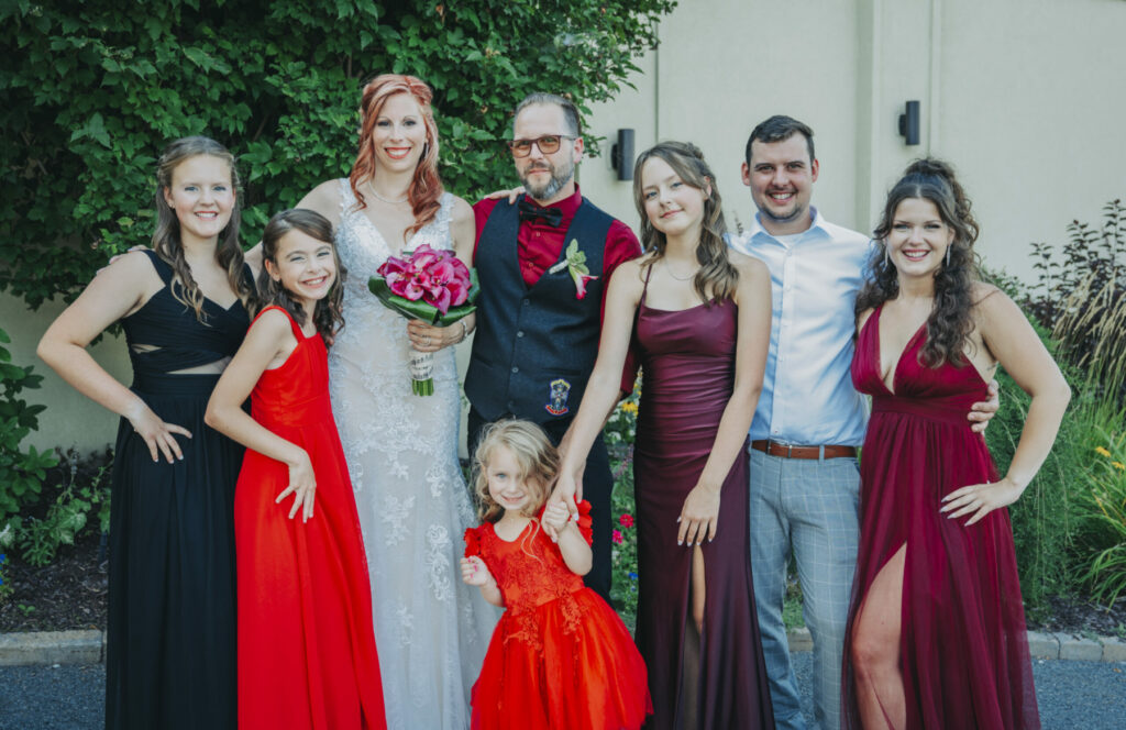 Whole family at wedding